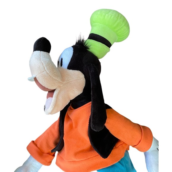 Disney Store GOOFY 18 Inch Plush Genuine Original Authentic Orange Blue Green - Picture 8 of 11